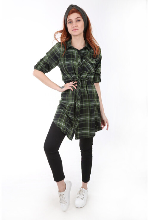 5689 Kare Desen Ekose Tunik