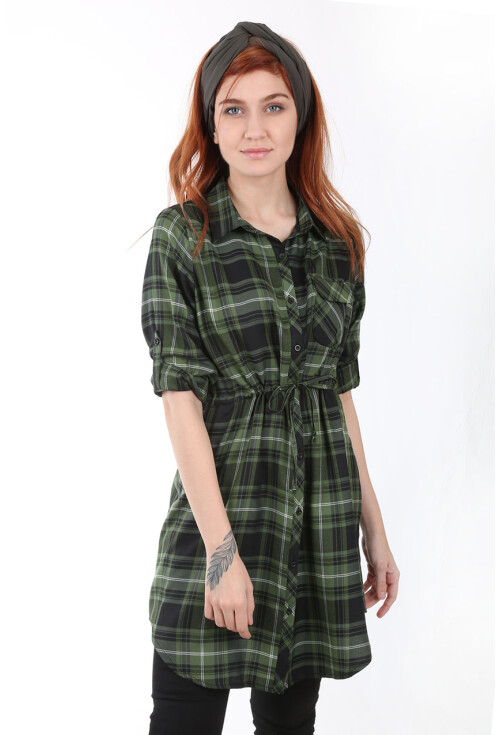 5689 Kare Desen Ekose Tunik