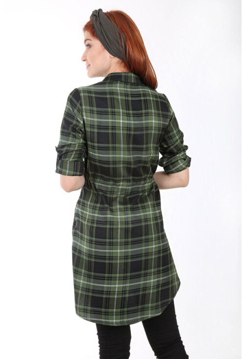 5689 Kare Desen Ekose Tunik
