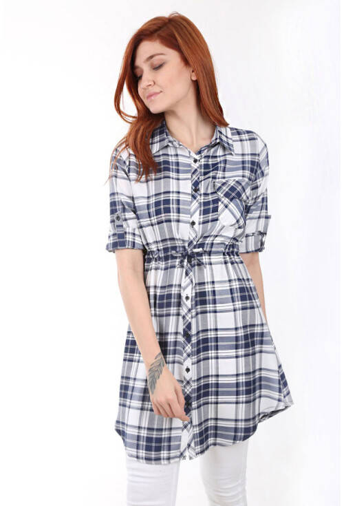 5689 Kare Desen Ekose Tunik