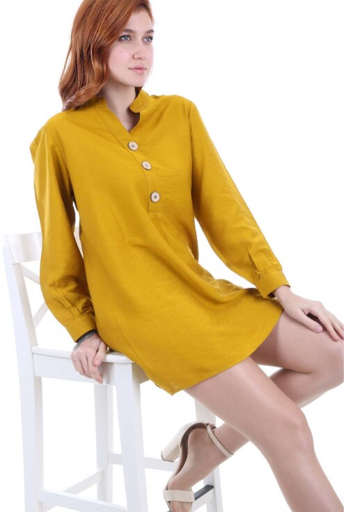 5695 Tahta Düğmeli Tunik