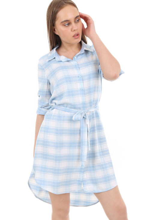 5696 Kuşaklı Desenli Tunik