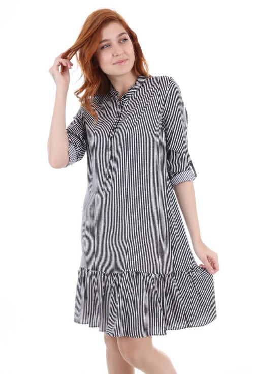 5718 Hakim Yaka Desenli Tunik