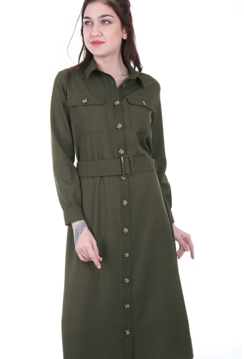 5733 Çift Cepli Trenchcoat