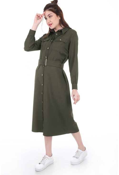 5733 Çift Cepli Trenchcoat