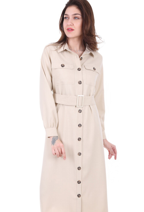 5733 Çift Cepli Trenchcoat