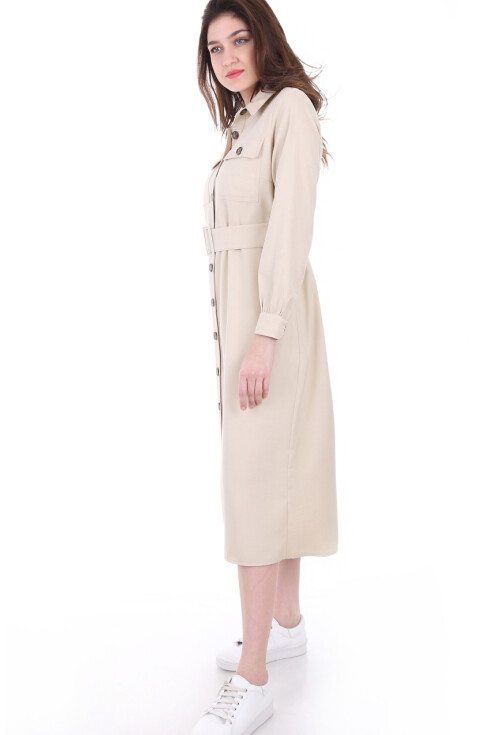 5733 Çift Cepli Trenchcoat