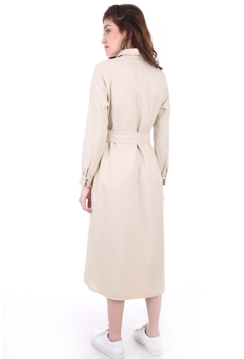 5733 Çift Cepli Trenchcoat