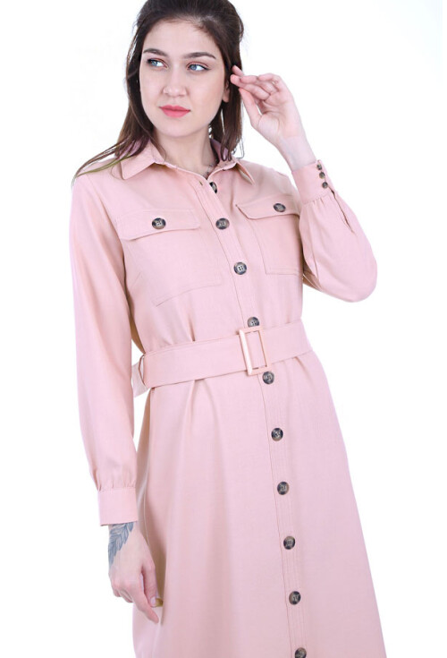 5733 Çift Cepli Trenchcoat