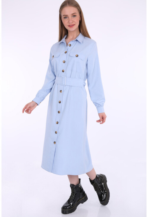 5733 Çift Cepli Trenchcoat