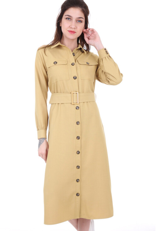 5733 Çift Cepli Trenchcoat