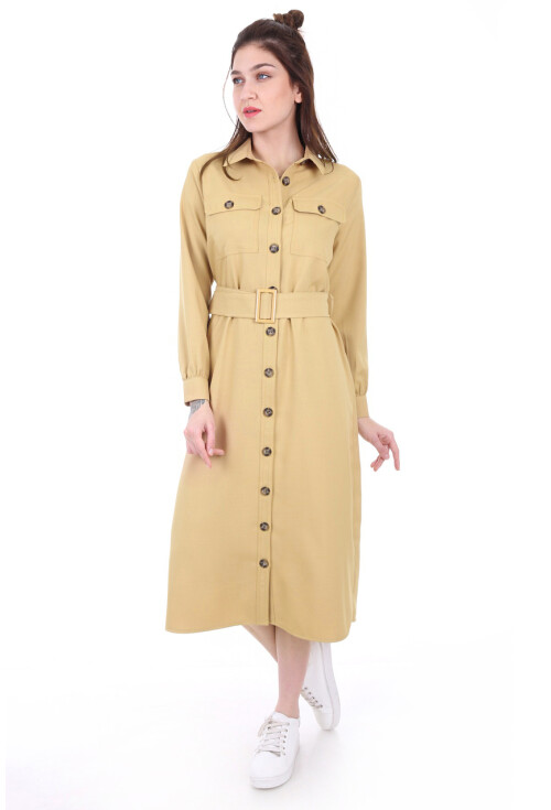 5733 Çift Cepli Trenchcoat