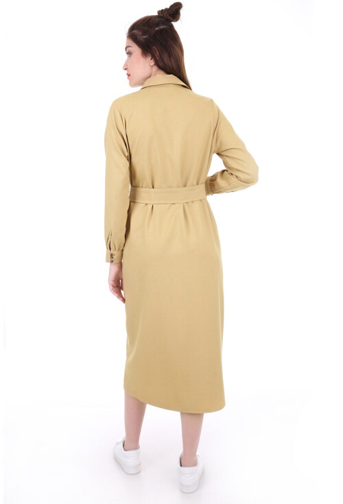 5733 Çift Cepli Trenchcoat