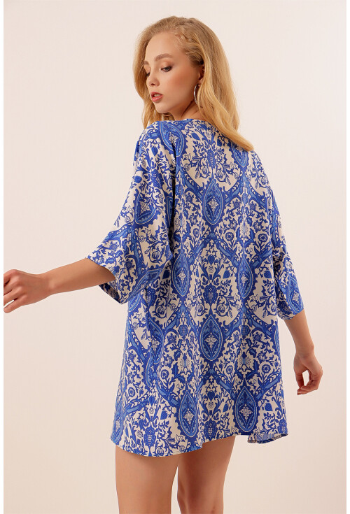 5863 Desenli Kimono