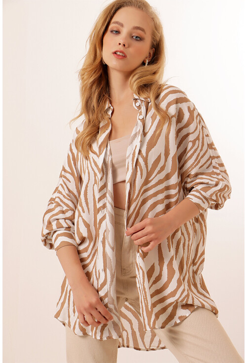 5863 Desenli Kimono