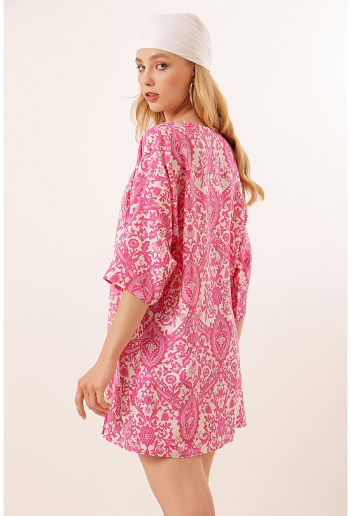 5863 Desenli Kimono