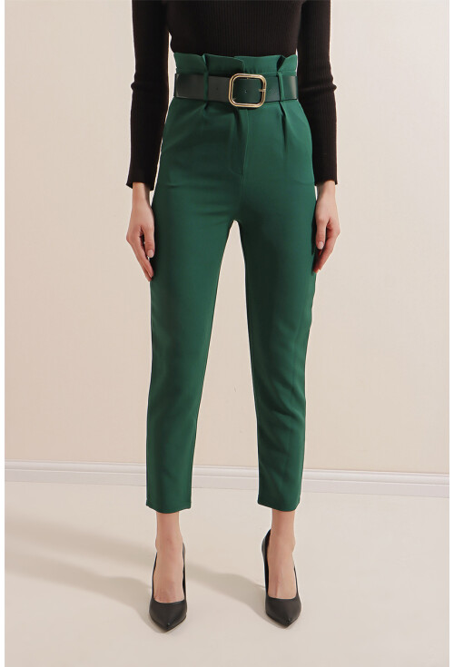 6556 Fabric Pants With Belt