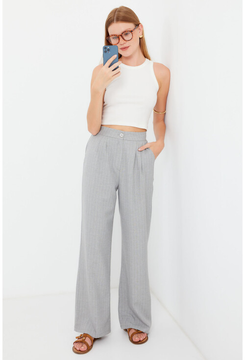 6638 High-Waist Palazzo Pants