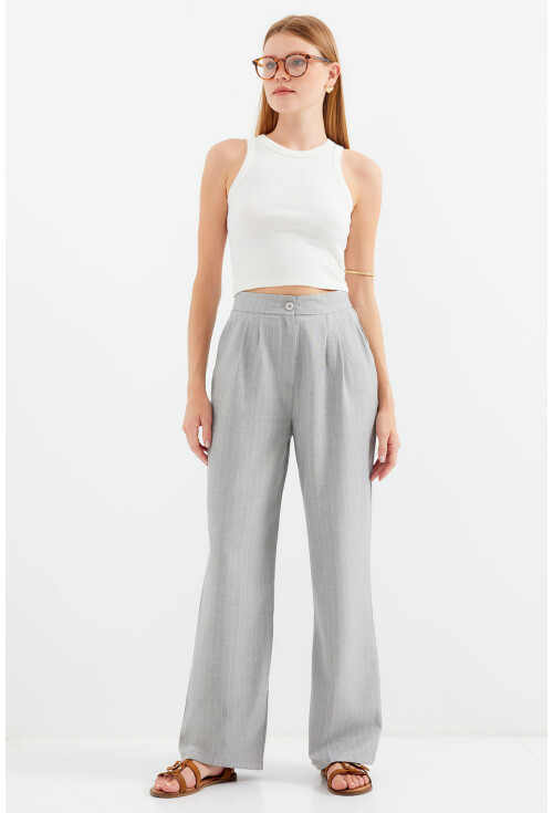 6638 High-Waist Palazzo Pants