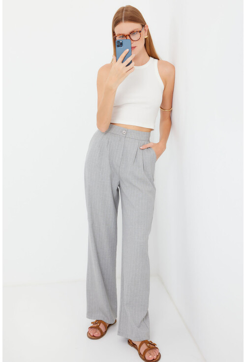 6638 High-Waist Palazzo Pants