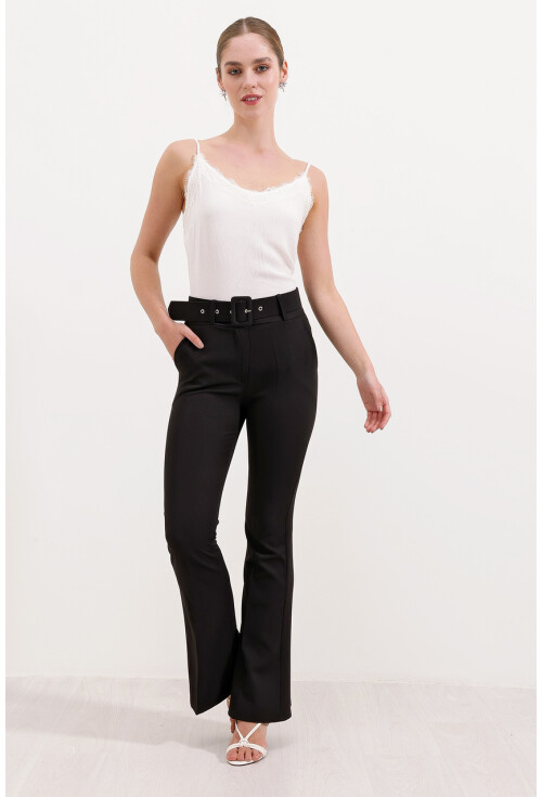 6649 Flared Belted Pants