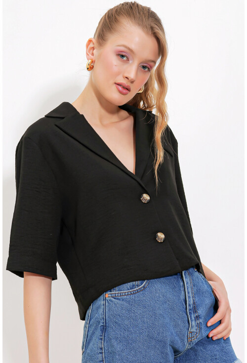 0706 Crop Linen Jacket