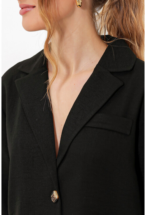 0706 Crop Linen Jacket