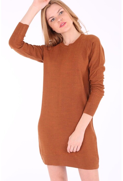 15722 Zigzag Desen Triko Kazak