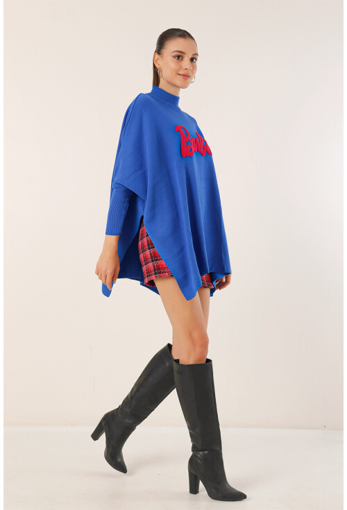 15783 Split Poncho Sweater