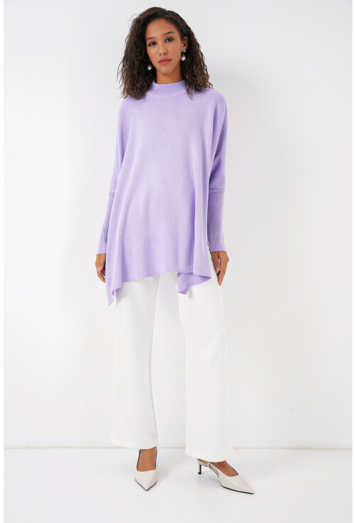 15783 Split Poncho Sweater