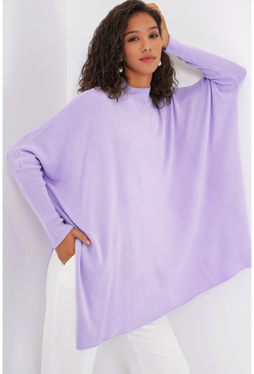 15783 Split Poncho Sweater