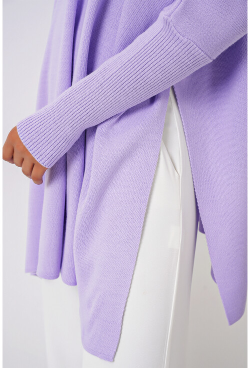 15783 Split Poncho Sweater