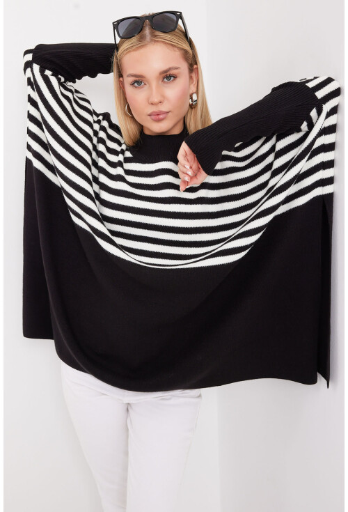 15783 Split Poncho Sweater