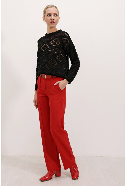 15860 Openwork Oversized Sweater