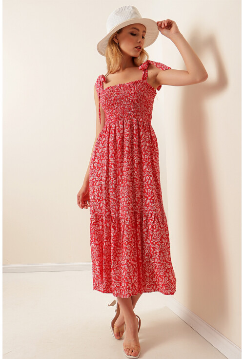 2239 Omuz Bağlamalı Askılı Elbise