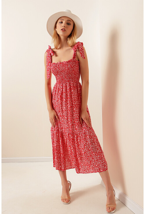 2239 Omuz Bağlamalı Askılı Elbise