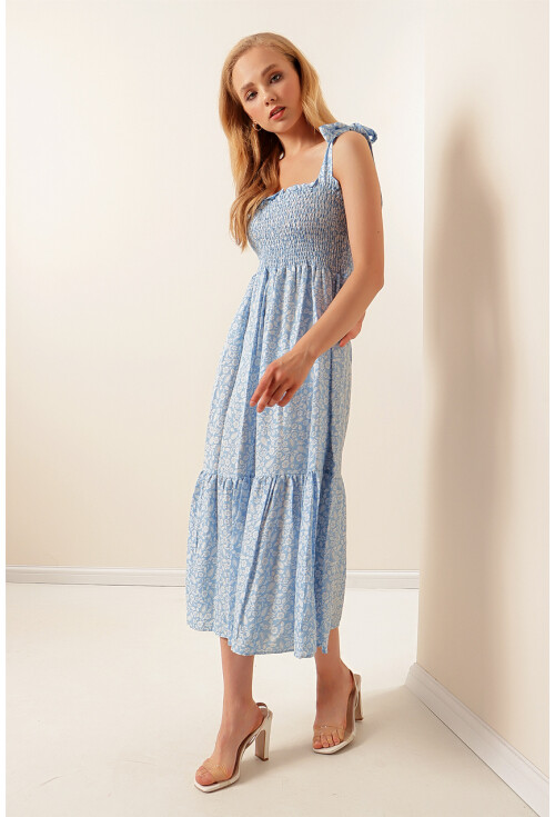 2239 Omuz Bağlamalı Askılı Elbise