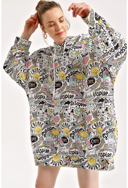 4125 Oversize Sweat Elbise