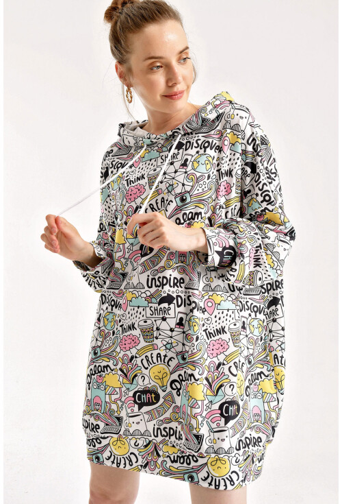 4125 Oversize Sweat Elbise