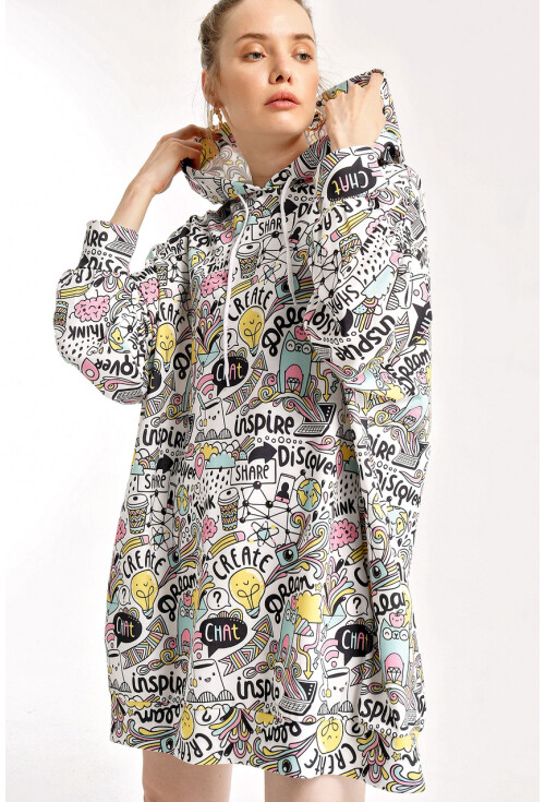 4125 Oversize Sweat Elbise