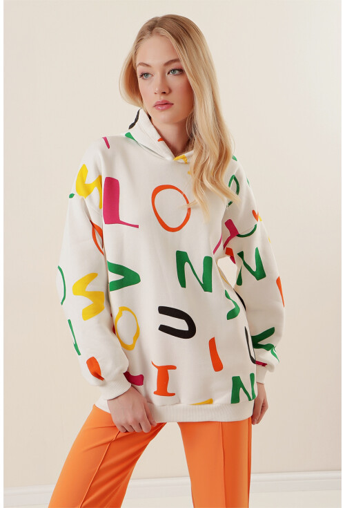 4125 Oversize Sweat Elbise
