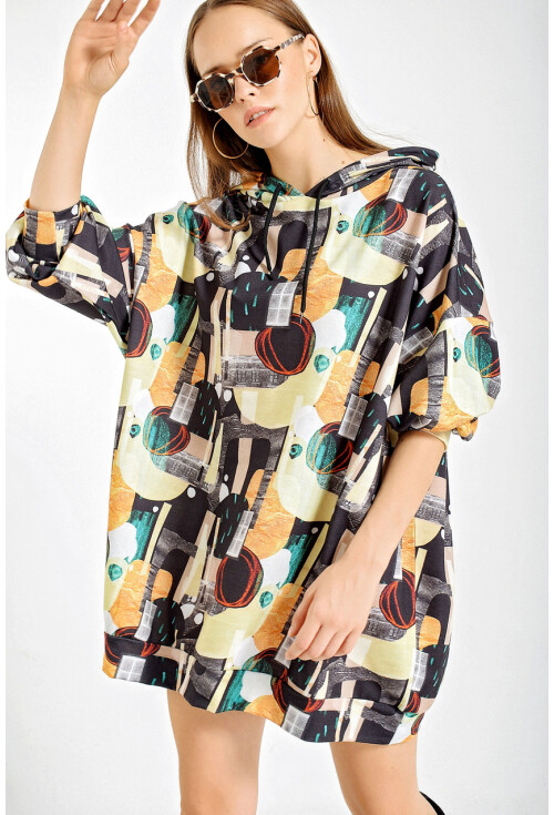 4125 Oversize Sweat Elbise