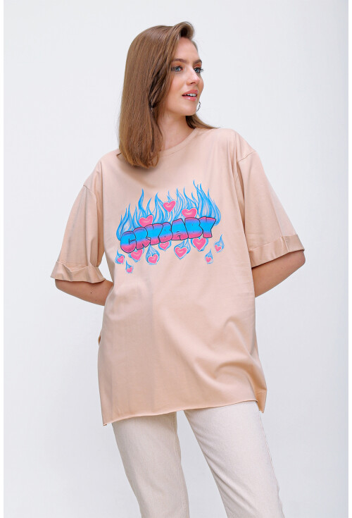4295 Cry Baby Baskılı T-Shirt