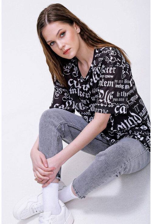 4302 Algerian Baskılı T-Shirt