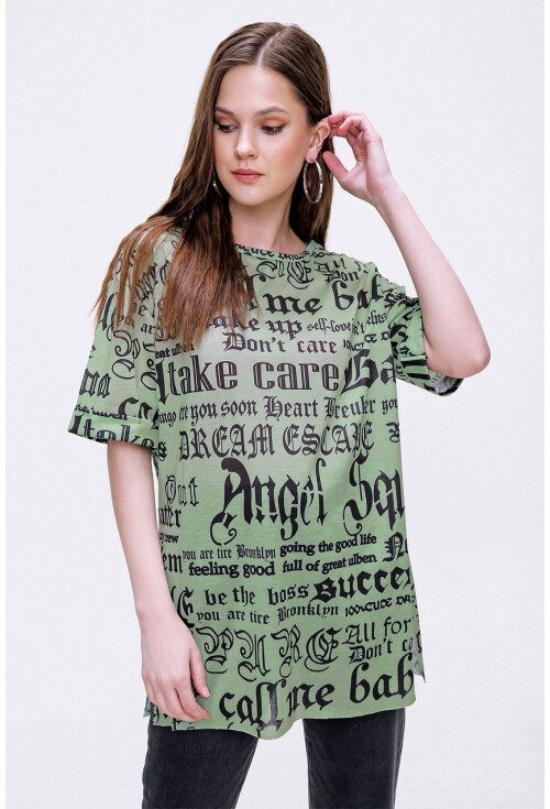 4302 Algerian Baskılı T-Shirt