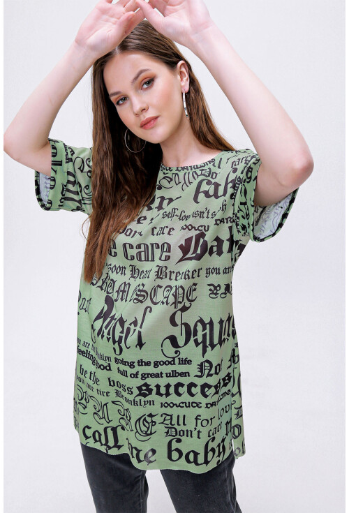 4302 Algerian Baskılı T-Shirt