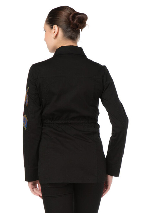 4571 Nakışlı Trenchcoat