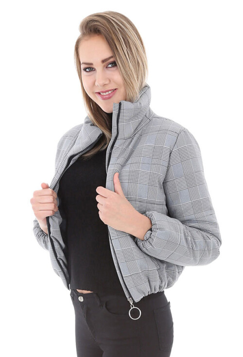 5079 Desenli Şişme Mont