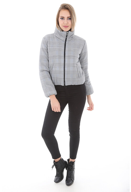 5079 Desenli Şişme Mont