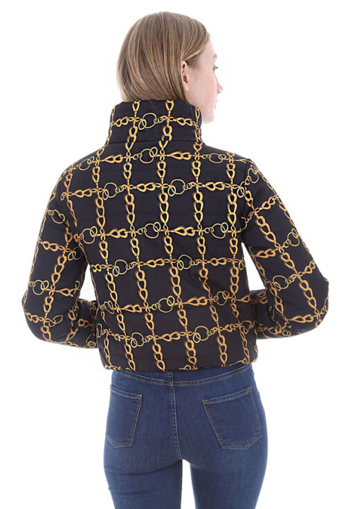 5079 Desenli Şişme Mont